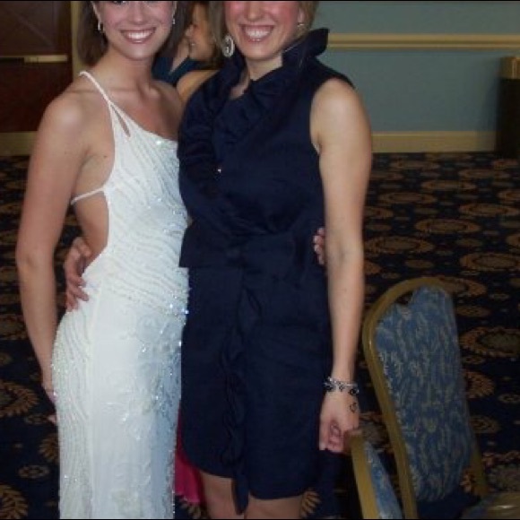 Milly of New York Dresses & Skirts - Milly of NY Navy Jacquard wrap dress